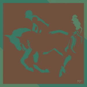 Grand Prix Jumper Equestrian Scarf, Jade Collection