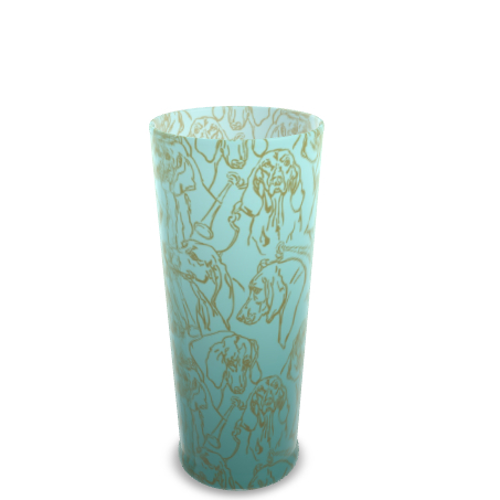 Hunting Hounds Beer Glass Ocean