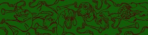 Hunting Hounds Long Scarf Christmas Eve by Gail Guirreri