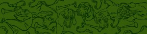 Hunting Hounds Long Scarf Deep Pine by Gail Guirreri