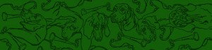 Hunting Hounds Long Scarf Forrest by Gail Guirreri