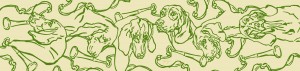 Hunting Hounds Long Scarf Soft Grass by Gail Guirreri