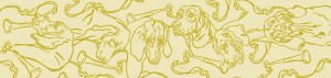 Hunting Hounds Long Scarf Straw by Gail Guirreri