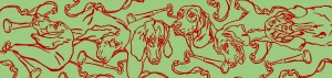 Hunting Hounds Long Scarf by Gail Guirreri