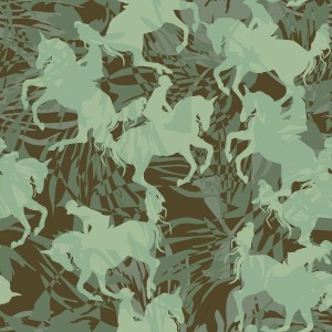 Jumper Warm Up Green Ochre Repeat Fabric