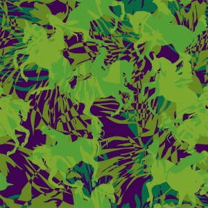 Jumper Warm Up Purple Green Repeat Fabric