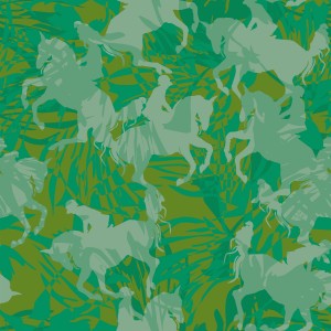 Jumper Warm Up Teal Green Repeat Fabric