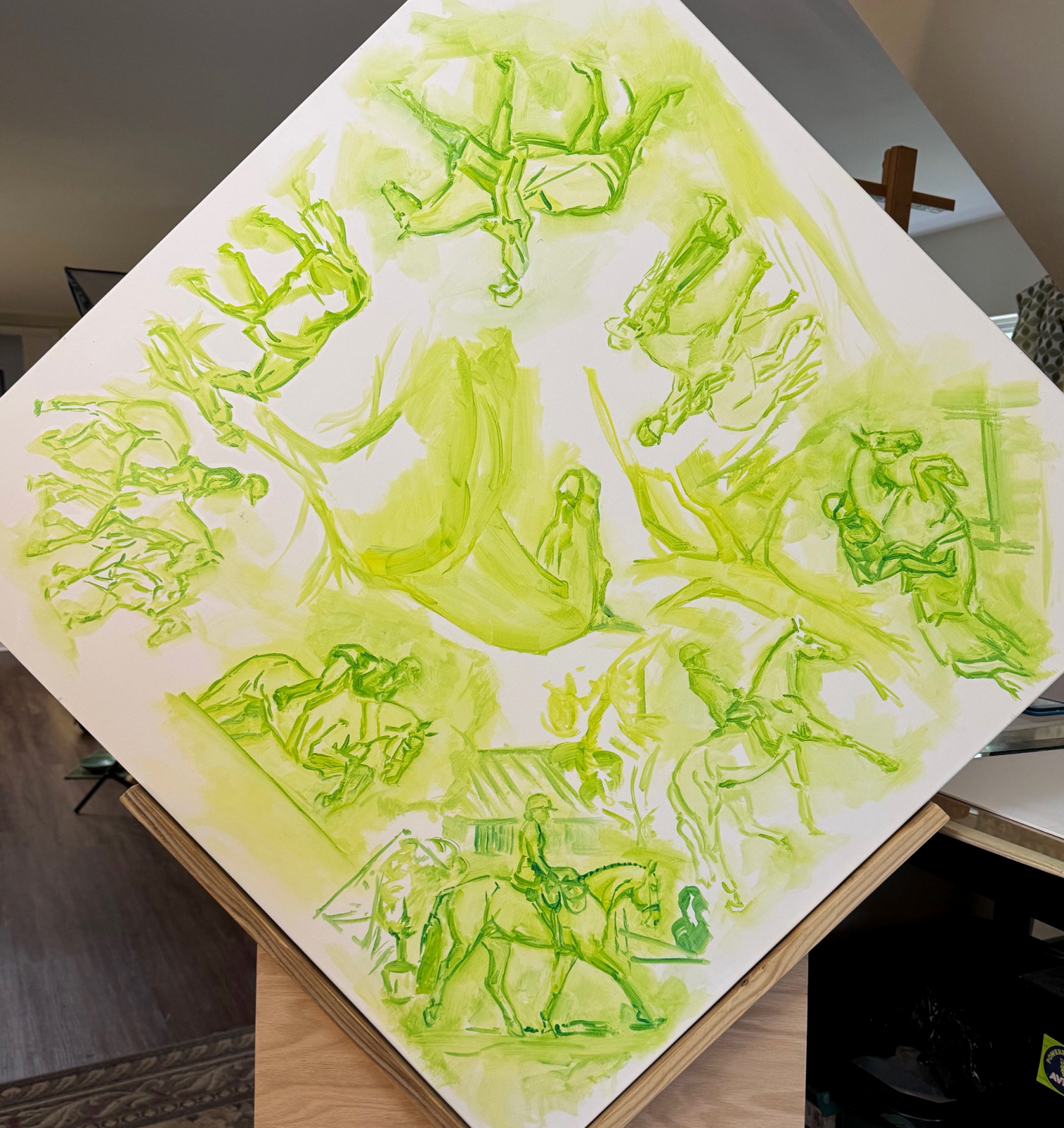 Upperville Hunter Side scarf design process